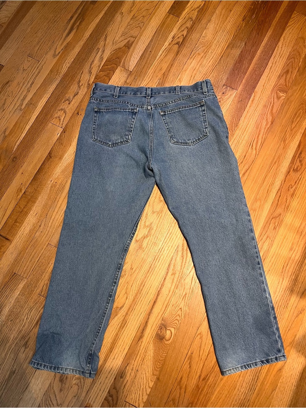 George Men's Straight Jeans in Mid Blue Wash - Picture 2 of 3